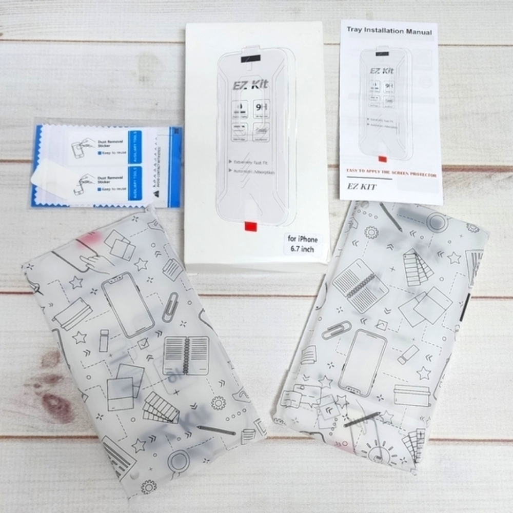 2 Pk Glass Screen Protector for iPhone 14 Pro Max / 14 Plus / 13 Pro Max 6.7 New